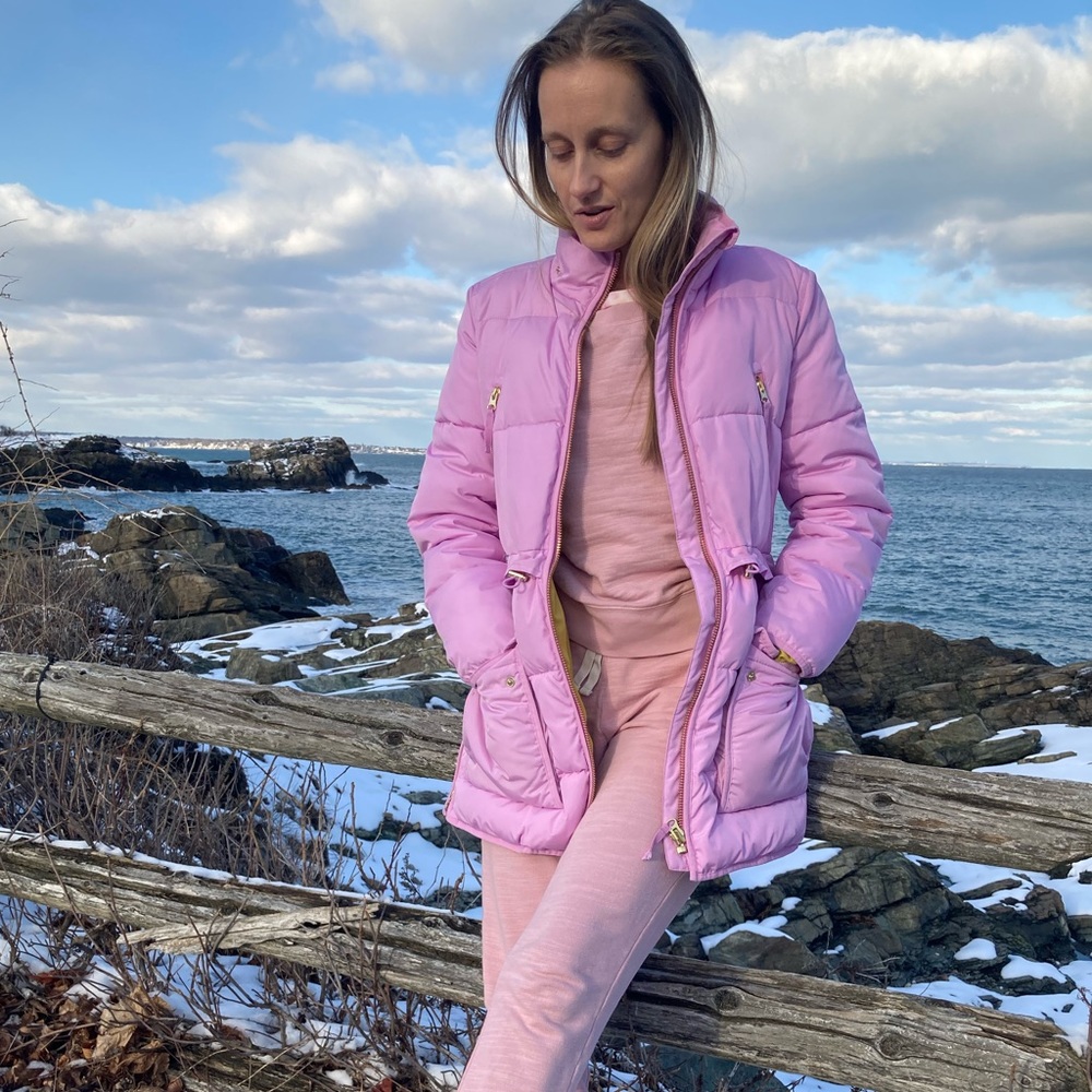 GUC J.Crew Château Puffer Coat Lavender